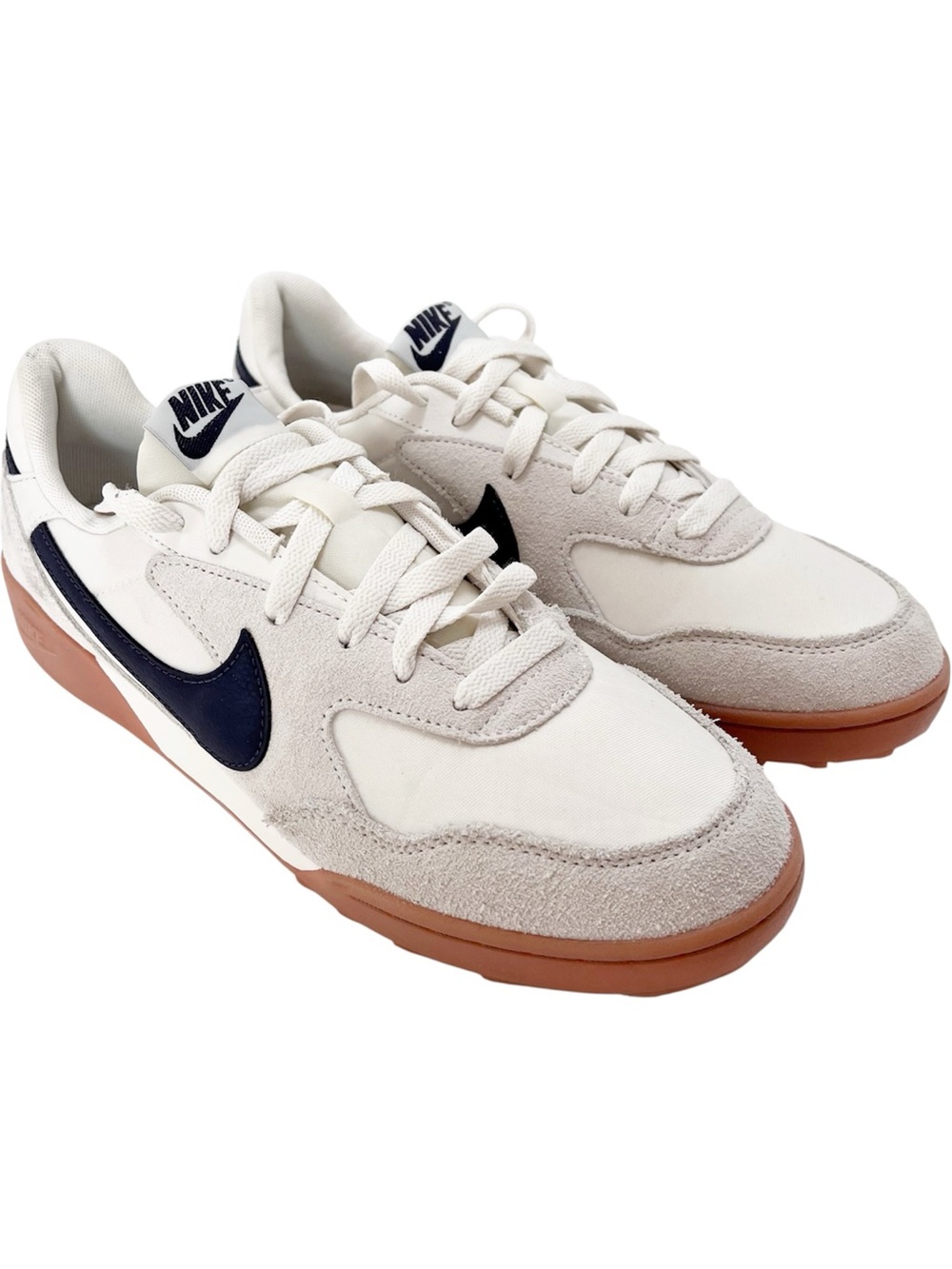 Nike Women’s 10 Terra Manta Suede White, Navy & Gum Low-Top Sneakers NWOT - Picture 2 of 6